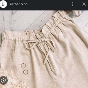 Esther & Co. Natural Linen Trousers